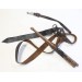 G311.)HJ DRUM, LEATHER SHOULDER HARNESS AND DRUM STICKS