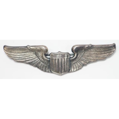 US430.)WWII USAAF PILOT'S WING, MAKER-MARKED