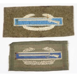 US421.)TWO (2) WWII US ARMY COMBAT INFANTRY BADGES, CLOTH EMBROIDERED
