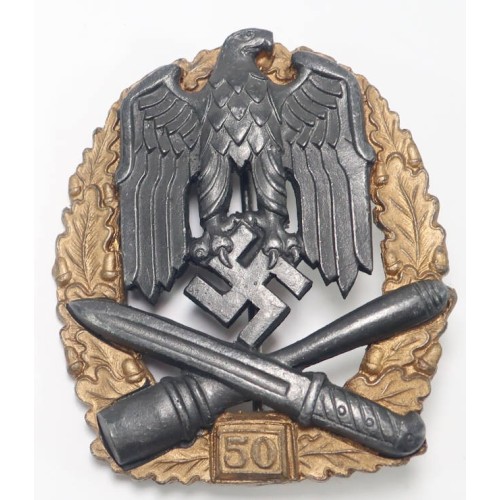 RD373.)NUMBERED GENERAL ASSAULT BADGE FOR 50 ENGAGEMENTS