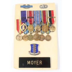 US585.)WWII/KOREAN WAR ERA MINIATURE MEDAL GROUPING, NAME IDENTIFIED