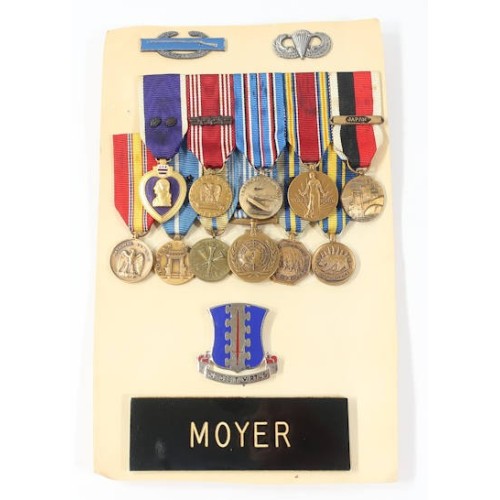 US585.)WWII/KOREAN WAR ERA MINIATURE MEDAL GROUPING, NAME IDENTIFIED