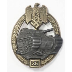 RD371.)NUMBERED PANZER ASSAULT BADGE FOR 25 ENGAGEMENTS