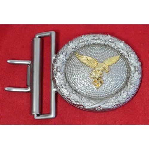 RD287.)LUFTWAFFE OFFICER'S DRESS BROCADE BELT BUCKLE