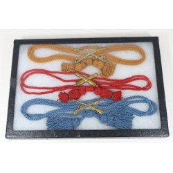 US473.)THREE US ARMY CAMPAIGN HAT CORDS, CIRCA INDIAN WARS ERA