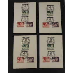G527.)FOUR 3rd RCH OCCUPIED COUNTRIES POSTAL CARDS