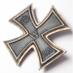 G538.)1914 IRON CROSS 1st CLASS; NAME ENGRAVED