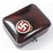 G539.)CASED NSDPAP FOREIGNER'S PARTY BADGE