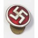 G539.)CASED NSDPAP FOREIGNER'S PARTY BADGE