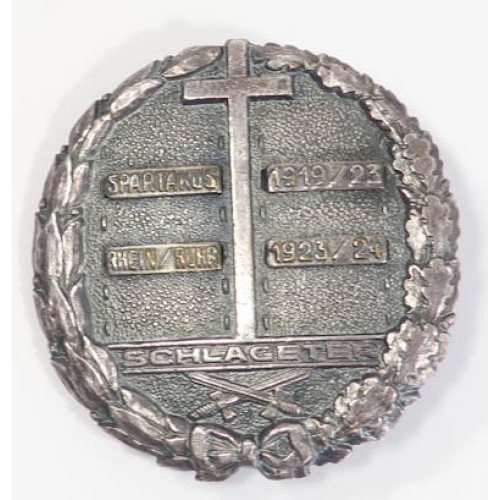 G533.)FREIKORPS COMMEMORATIVE SCHLAGETER MEMORIAL BADGE
