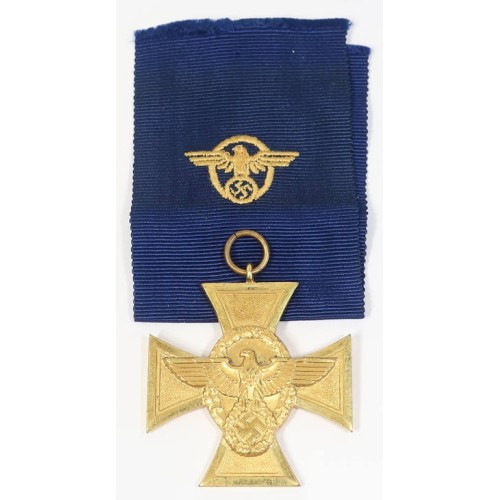 G555.)3rd RCH POLICE 25-YEAR LONG SERVICE CROSS IN GOLD