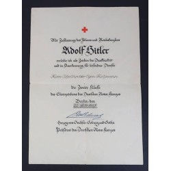 G563.)3rd RCH GERMAN RED CROSS AWARD DOCUMENT