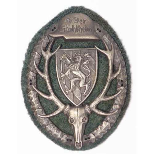 G571.)VERY DESIRABLE STAHLELM STATE OF HESSE SLEEVE BADGE