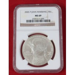 US576.)2005 JOHN MARSHALL COMMEMORATIVE SILVER DOLLAR