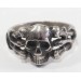 RD488.)SILVER W-SS TOTENKOPF SILVER RING