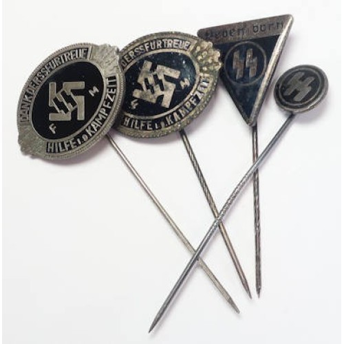 RD499.)FOUR (4) SS MEMBERSHIP STICKPINS