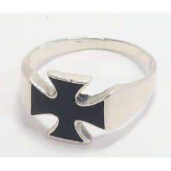 RD500.)IRON CROSS SILVER RING