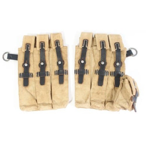 RD524.)MATCHING PAIR OF GERMAN WWII MP38/40 MAGAZINE POUCHES