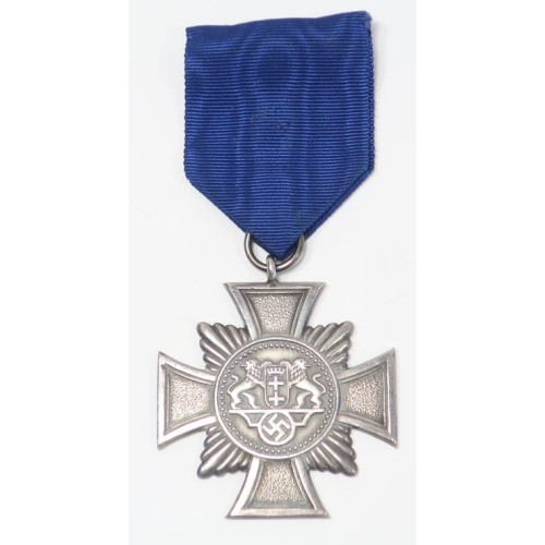 G669.)3rd RCH GERMAN DANZIG POLICE 18-YR LONG SERVICE CROSS