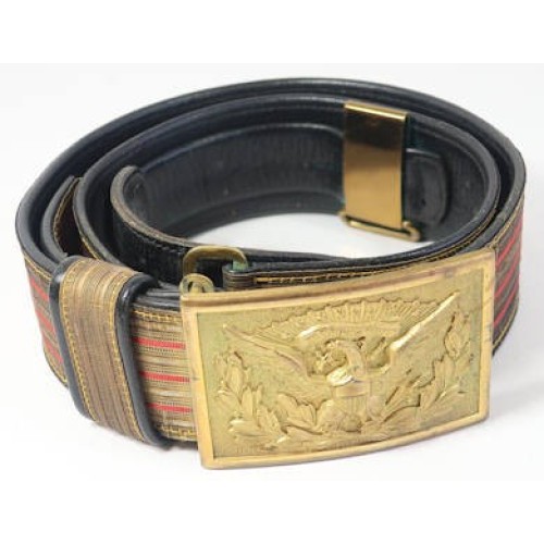 US683.)CIRCA 1900 US ARMY ARTILLERY OFFICER'S DRESS BELT AND BUCKLE