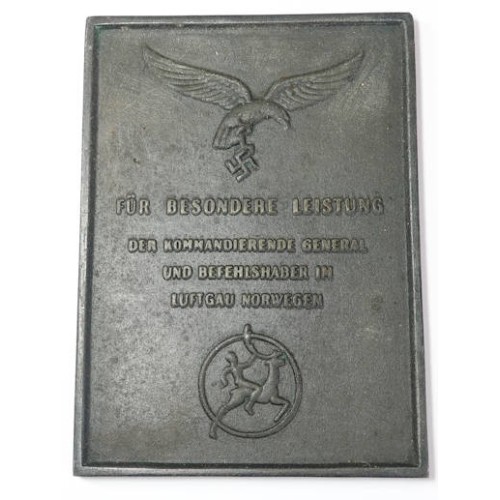 G702.)LUFTWAFFEN PLAQUE FOR SPECIAL RECOGNITION, LW FLAK