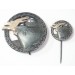 G703.)CASED KRIEGSMARINE BLOCKADE RUNNER'S BADGES, FULL SIZE AND PRINZEN