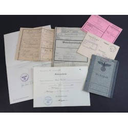 G738.)GERMAN ARMY INFANTRYMAN'S WEHRPASS AND PERSONNEL FILE