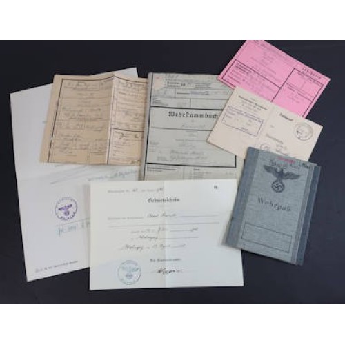 G738.)GERMAN ARMY INFANTRYMAN'S WEHRPASS AND PERSONNEL FILE