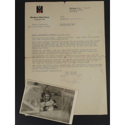 G744.)3rd RCH GERMAN RED CROSS TO LW PILOT'S WIDOW