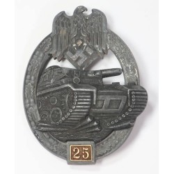 RD603.)NUMBERED PANZER ASSAULT BADGE FOR 25 ENGAGEMENTS