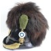 RD764.)IMPERIAL BAVARIAN JAGER LEATHER HELMET, RESTORED