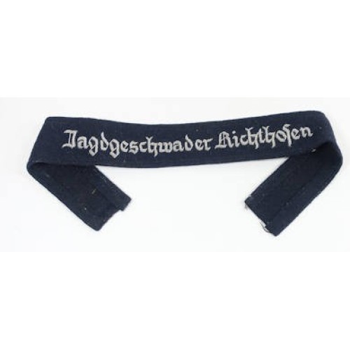 RD768.)LUFTWAFFE RICHTHOFEN FIGHTER SQUADRON OFFICER'S CUFF-TITLE