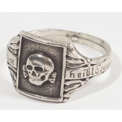 RD762.)SS TOTENKOPF SILVER RING