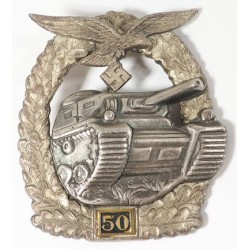 RD753.)LUFTWAFFE PANZER ASSAULT BADGE FOR 50 ENGAGEMENTS