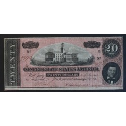 US462.)CONFEDERATE STATES 1864 $20 NOTE