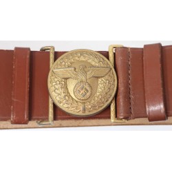 G451.)NSDAP POLITICAL LEADER'S LEATHER BELT AND BUCKLE