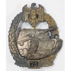 RD595.)NUMBERED PANZER ASSAULT BADGE FOR 75 ENGAGEMENTS