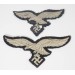 G534.)TWO (2) LUFTWAFFE CLOTH EAGLES