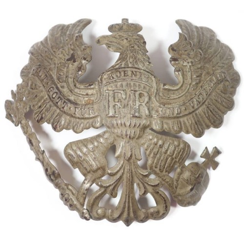 G553.)IMPERIAL PRUSSIAN ENLISTED RANKS SPIKED HELMET PLATE