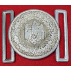 G555.)GERMAN ARMY OFFICER'S BELT BUCKLE, DRESS BROCADE BELT