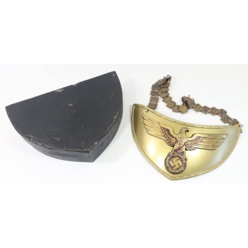 G569.)BOXED NSDAP STANDARD BEARER'S BREAST SHIELD