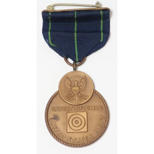 US626.)EARLY USN MARKSMANSHIP MEDAL, EARLY WWII PERIOD