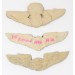 US637.)THREE (3) WWII BULLION WIRE EMBROIDERED USAAF WINGS US637.)THREE (3) WWII BULLION WIRE EMBROIDERED USAAF WINGS
