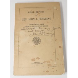 US628.)1919-PUBLISHED REPORT ON THE AEF IN WWI, PERSHING-SIGNED COPY