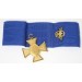 G649.)CASED CIVILIAN POLICE 25-YEAR LONG SERVICE CROSS IN GOLD
