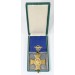 G649.)CASED CIVILIAN POLICE 25-YEAR LONG SERVICE CROSS IN GOLD