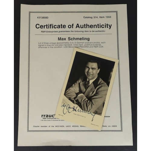 G639.)3rd RCH ERA GERMAN BOXER MAX SCHMELING SIGNED PHOTO