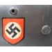 RD684.)GERMAN POLICE M35 DOUBLE-DECAL COMBAT STEEL HELMET
