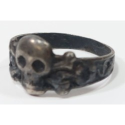 RD676.)SS TOTENKOPF SILVER RING
