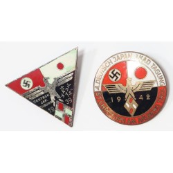 RD674.)TWO (2) GERMAN-JAPANESE YOUTH COMMEMORATIVE ENAMEL BADGES